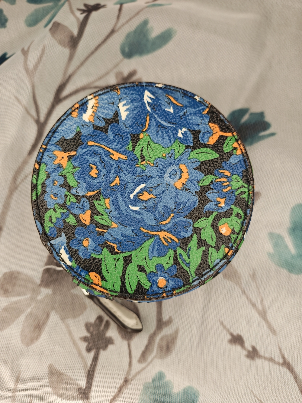 COACH Floral Round Leather Jewelry Case - Picture 4 of 9